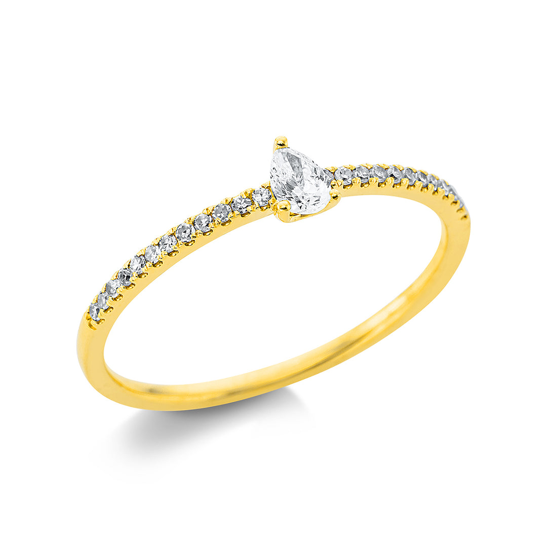 Solitaire mit Besatz Ring - 1BF36