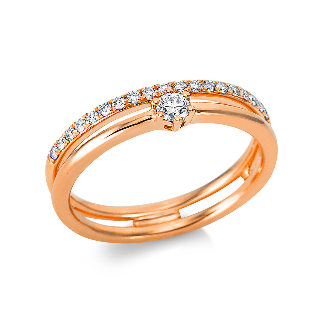 Solitaire mit Besatz Ring - 1BH44