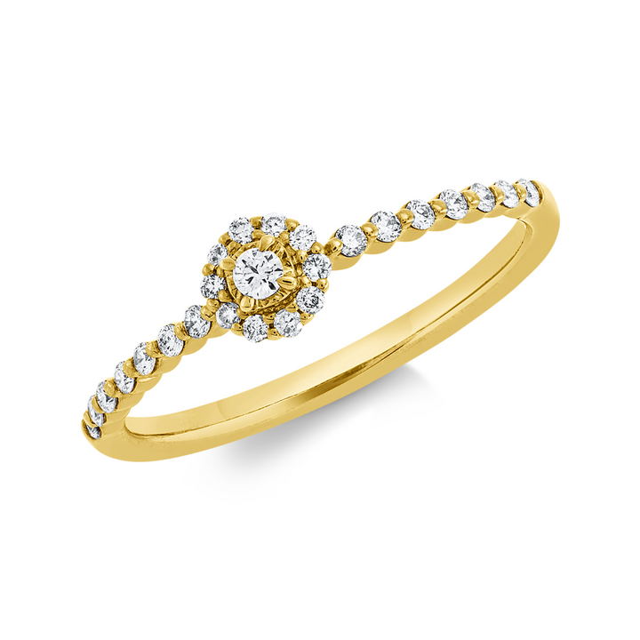 Solitaire mit Besatz Ring - 1BX13