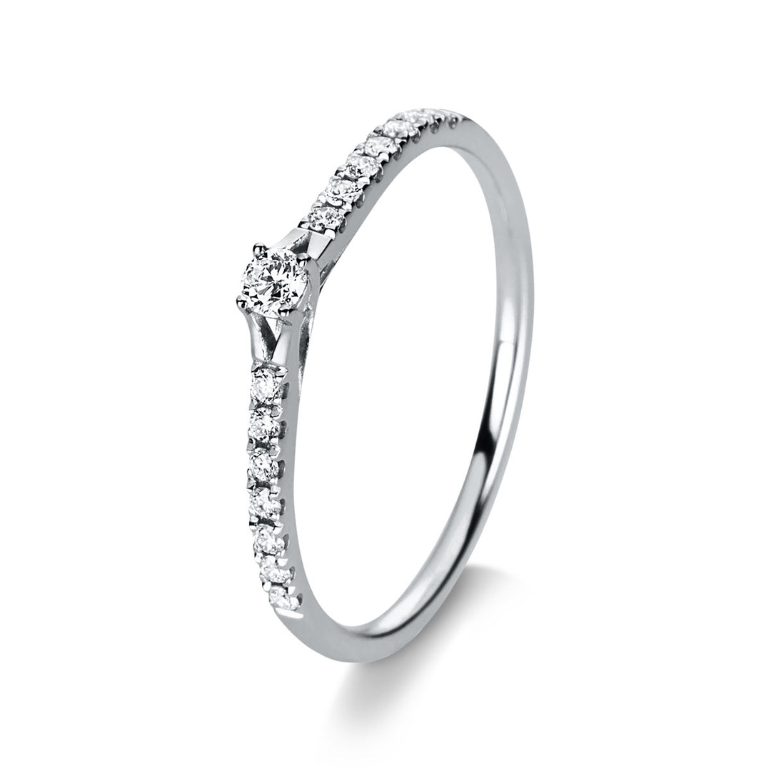 Solitaire mit Besatz Ring - 1C861