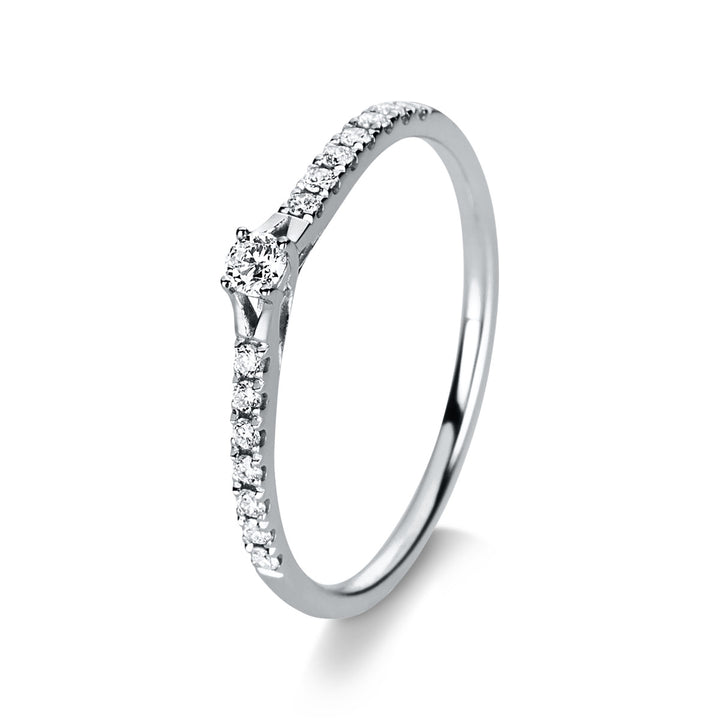 Solitaire mit Besatz Ring - 1C861