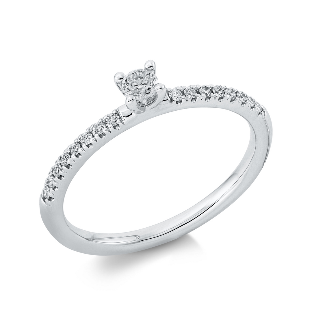Solitaire mit Besatz Ring - 1CD15