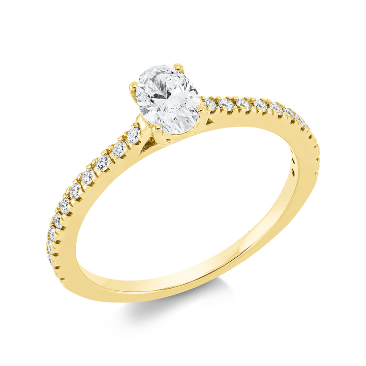 Solitaire mit Besatz Ring - 1CD17