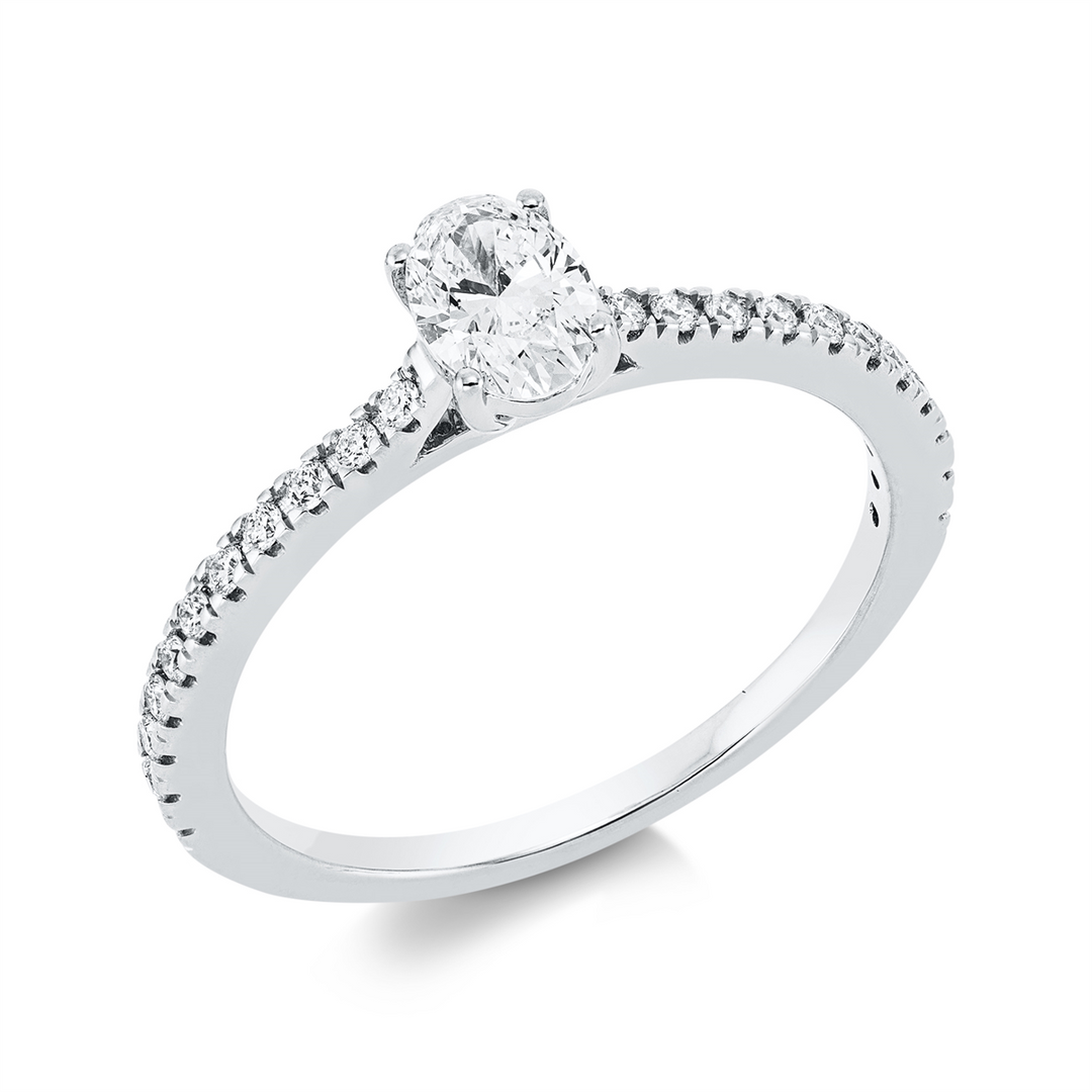 Solitaire mit Besatz Ring - 1CD17