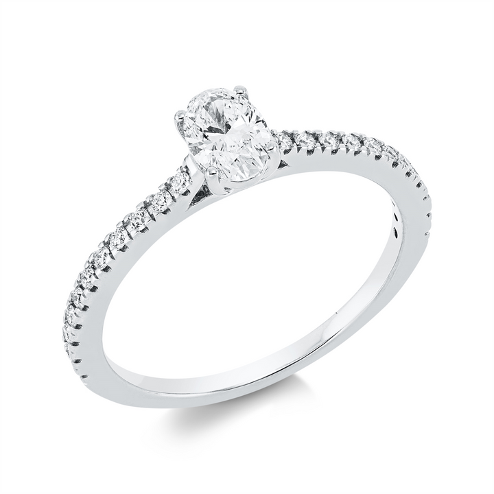 Solitaire mit Besatz Ring - 1CD17