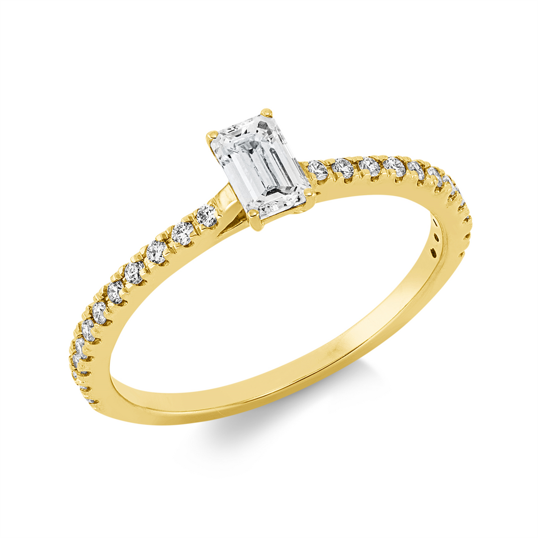 Solitaire mit Besatz Ring - 1CD18