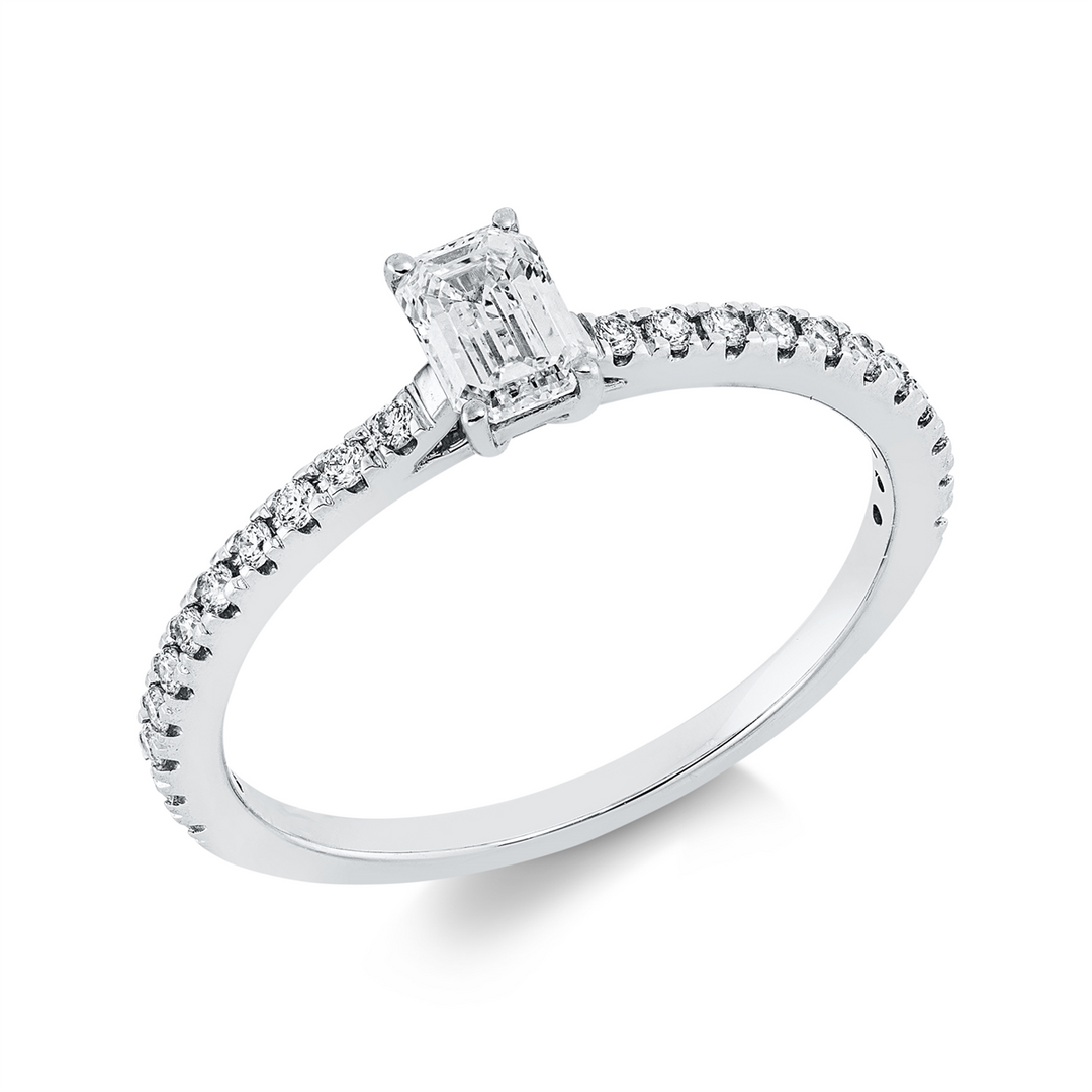 Solitaire mit Besatz Ring - 1CD18