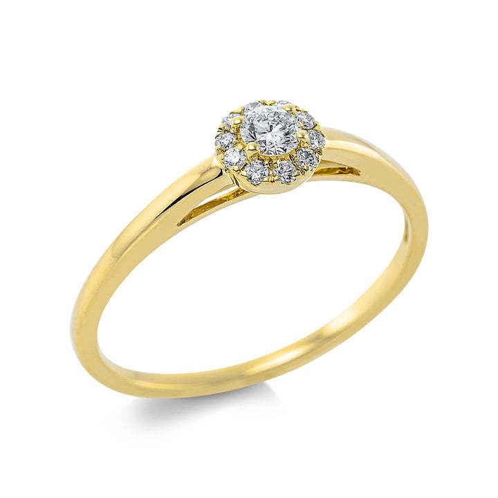 Solitaire mit Besatz Ring - 1CF41