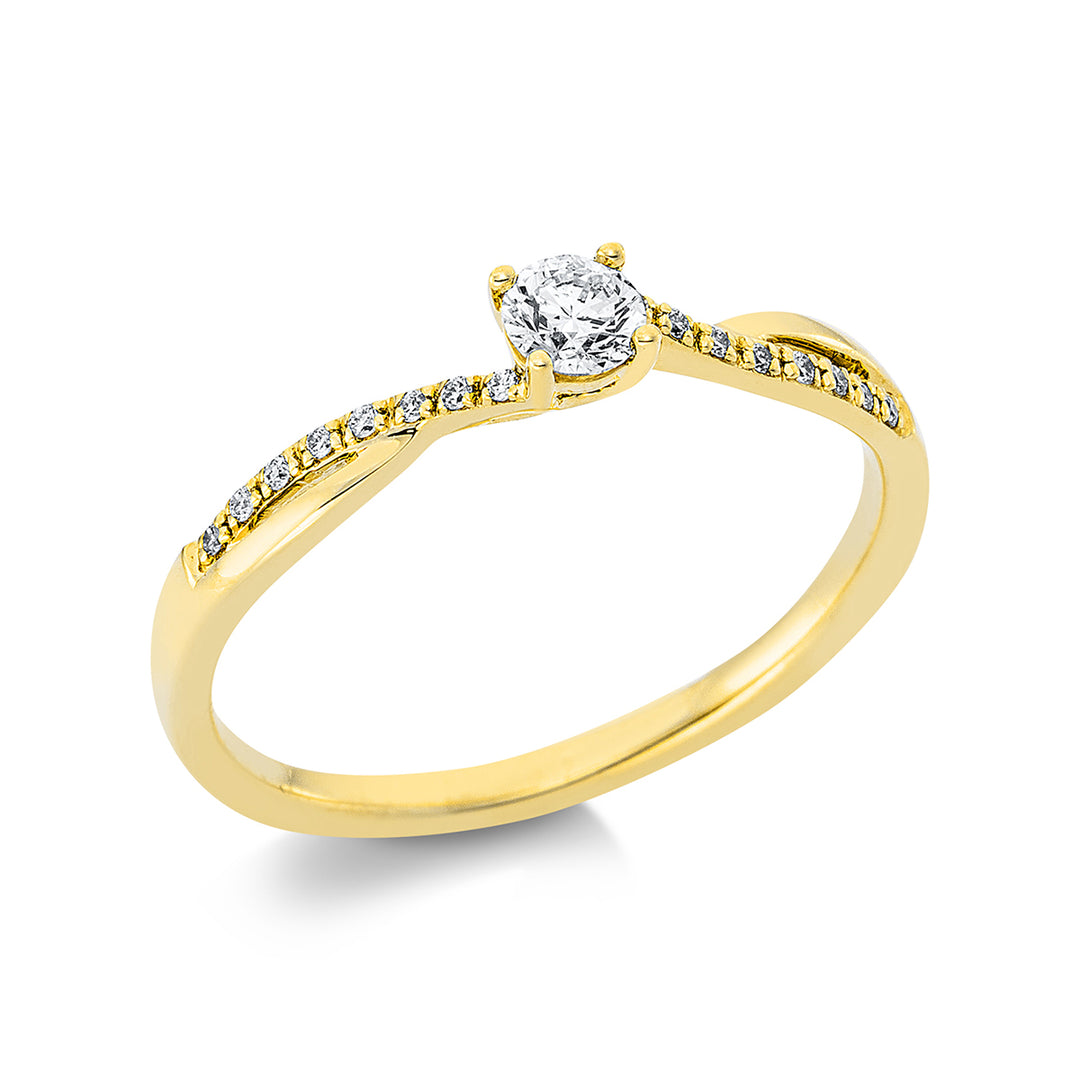 Solitaire mit Besatz Ring - 1CM34