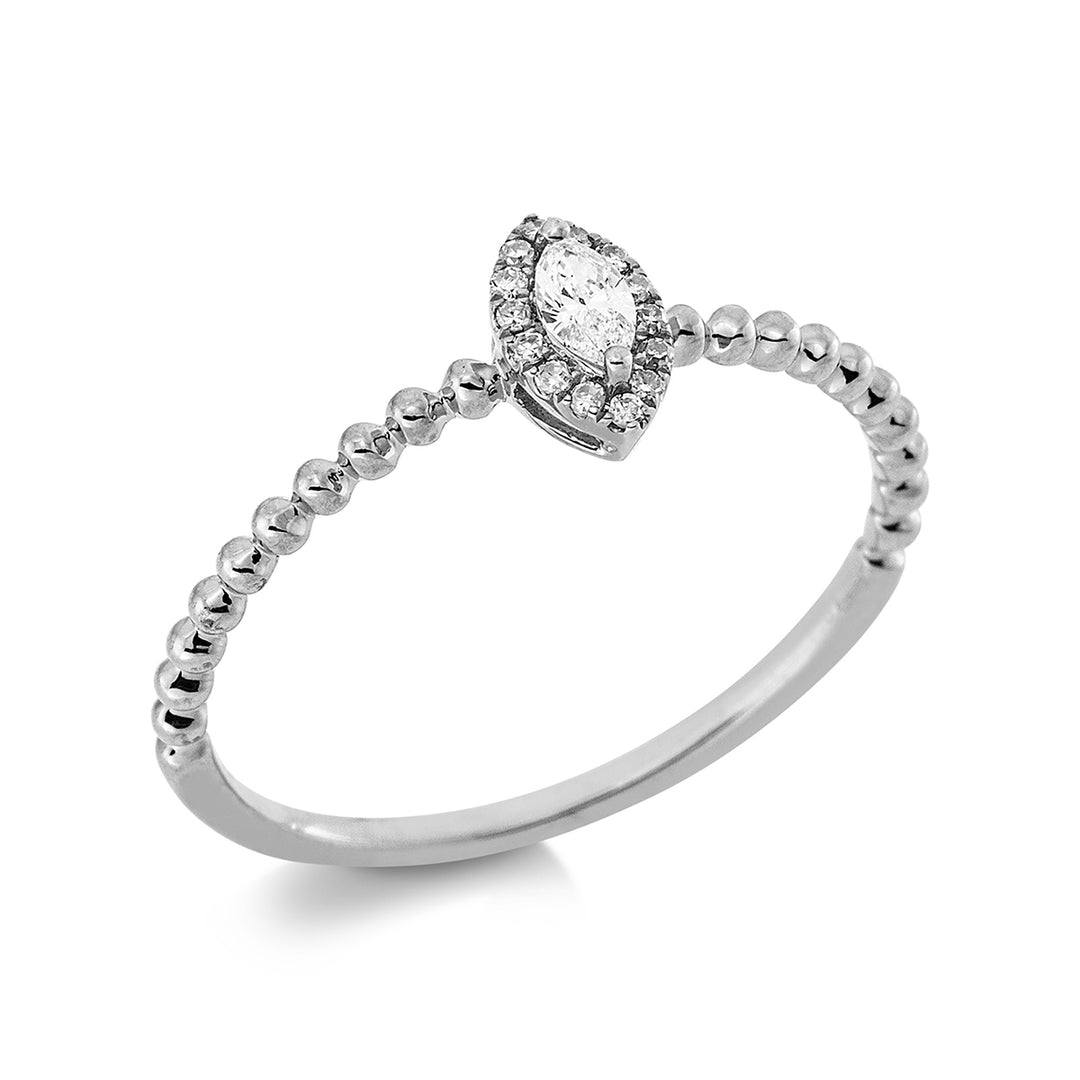 Solitaire mit Besatz Ring - 1DB10