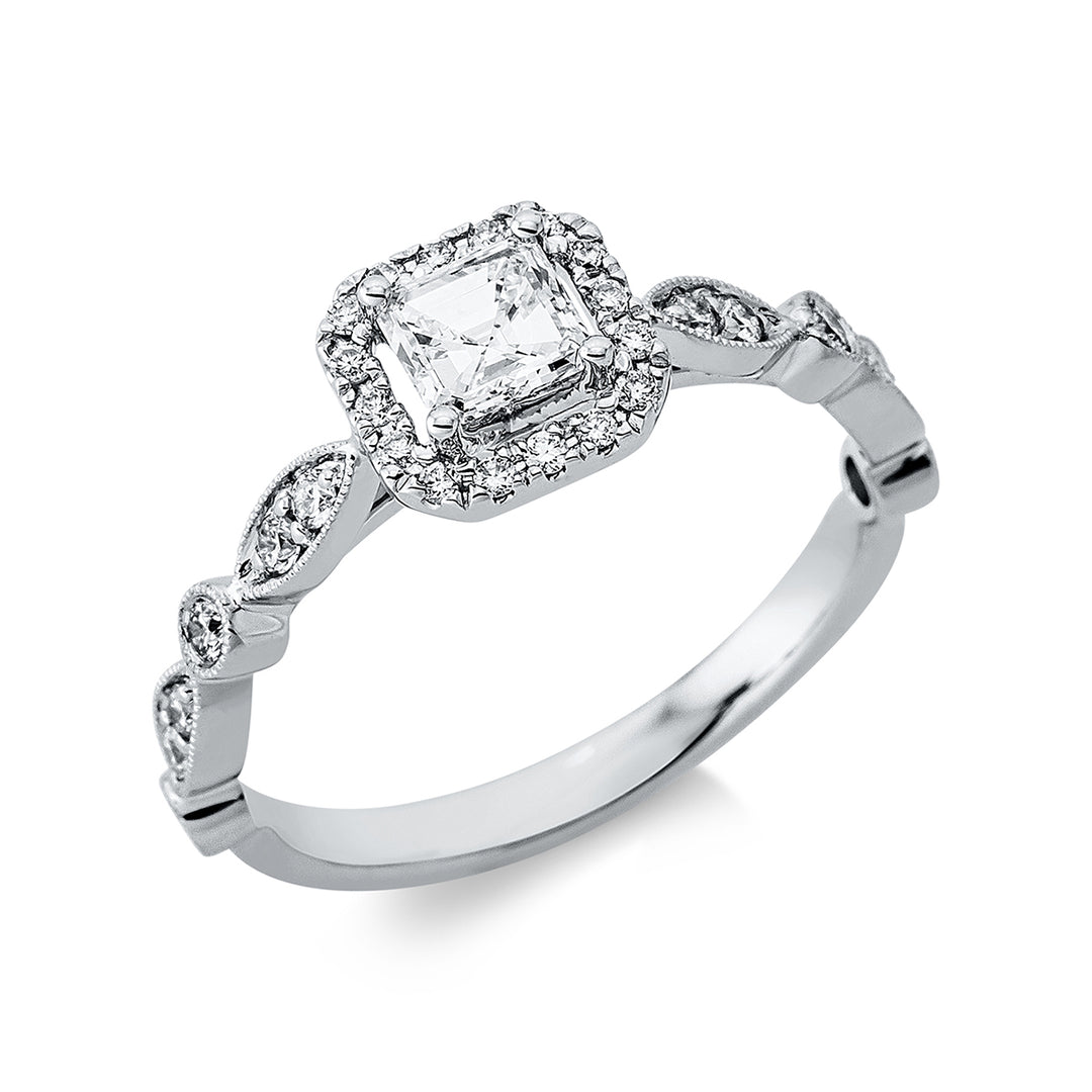 Solitaire mit Besatz Ring - 1DK38