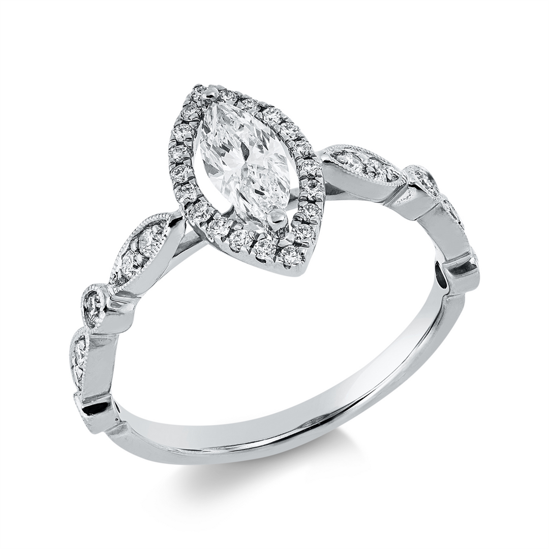 Solitaire mit Besatz Ring - 1DK41