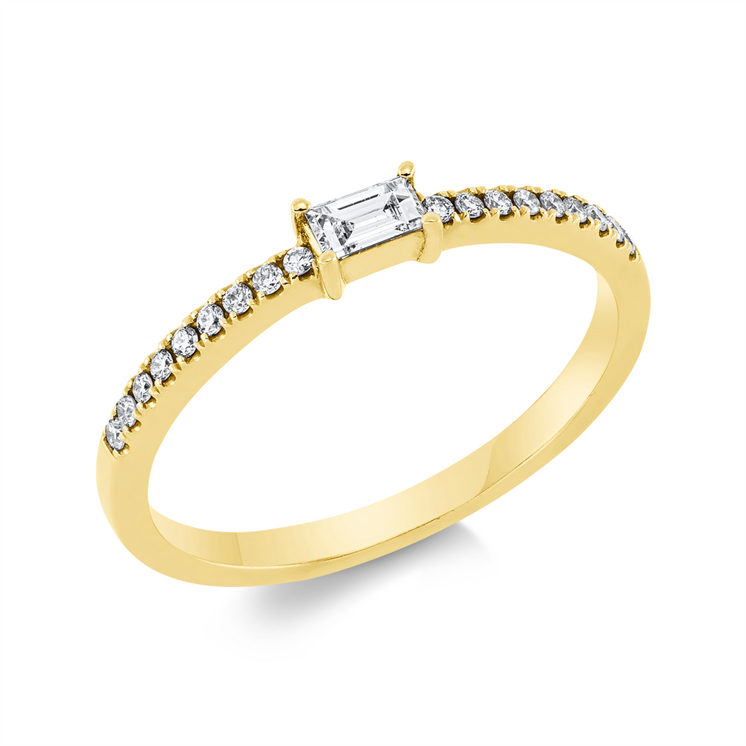 Solitaire mit Besatz Ring - 1DL44