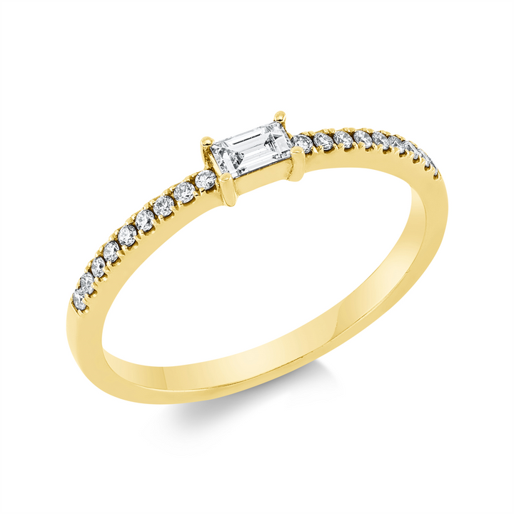 Solitaire mit Besatz Ring - 1DL44