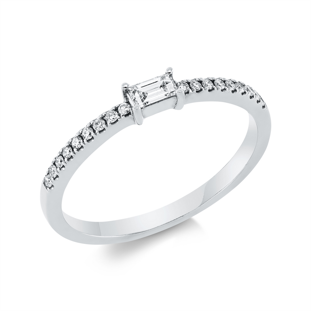 Solitaire mit Besatz Ring - 1DL44