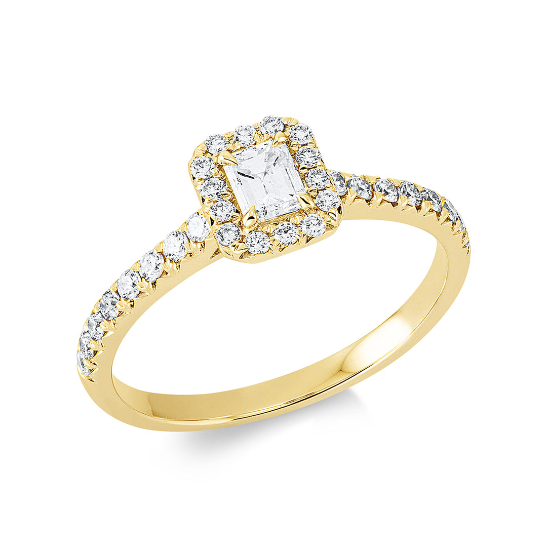 Solitaire mit Besatz Ring - 1DO78