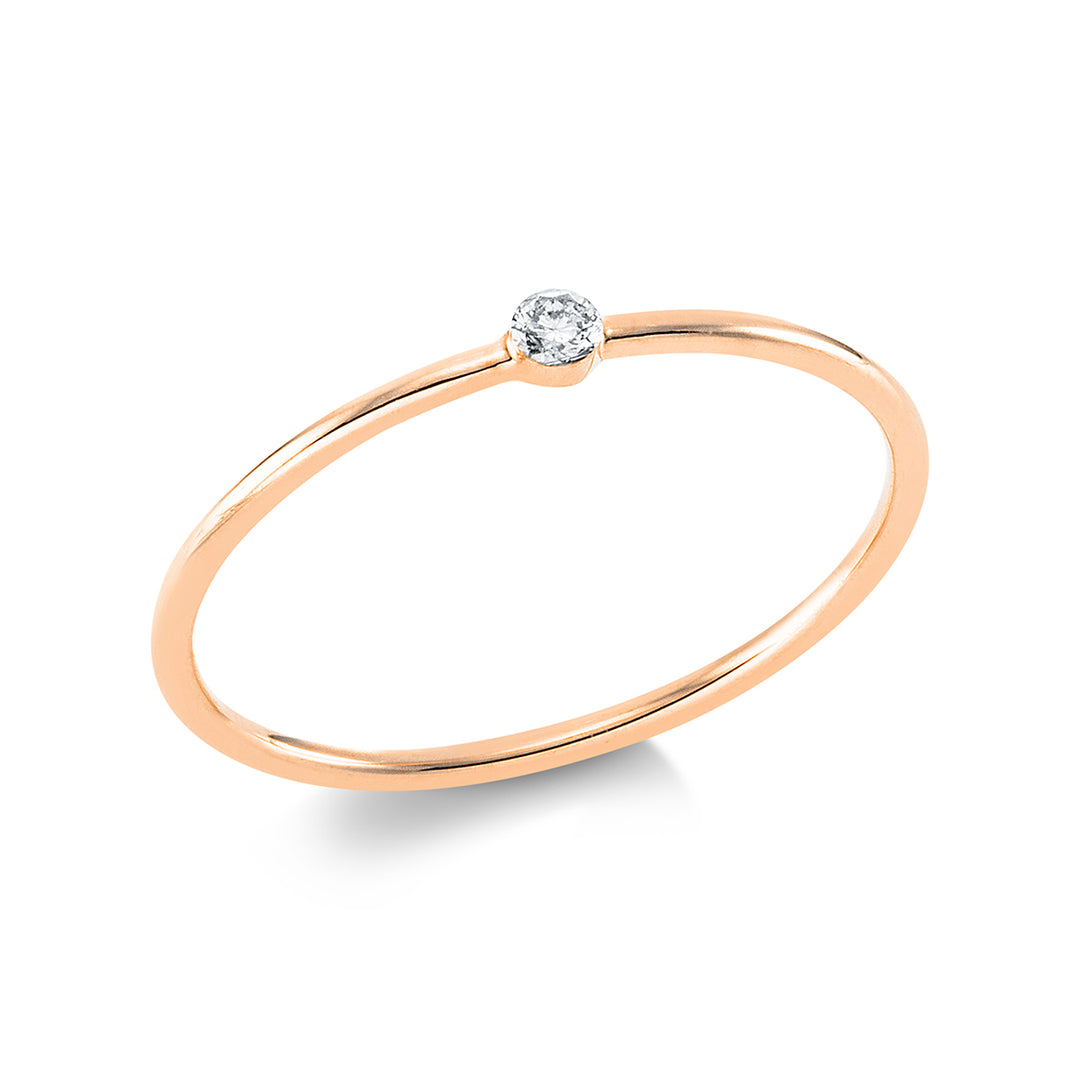 Solitaire mit Besatz Ring - 1DZ02
