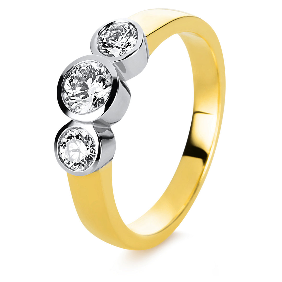 Solitaire mit Besatz Ring - 1E280