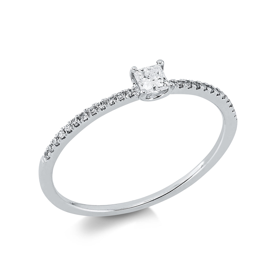 Solitaire mit Besatz Ring - 1EU10