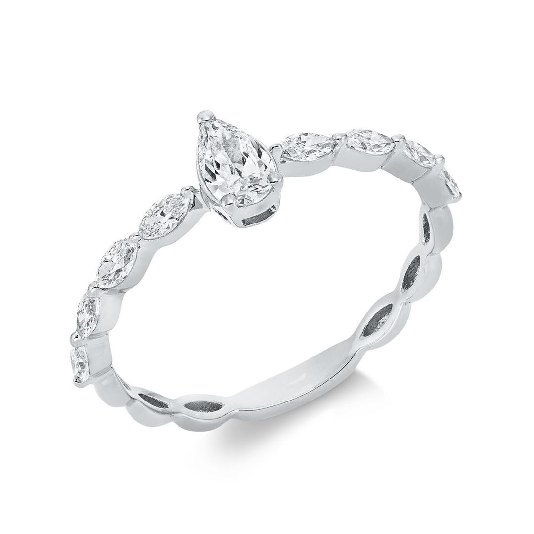 Solitaire mit Besatz Ring - 1FA03