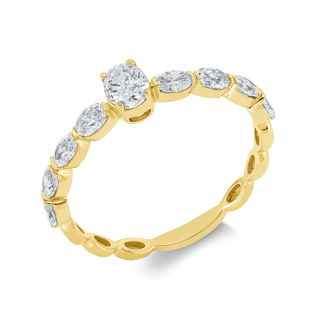 Solitaire mit Besatz Ring - 1FA12