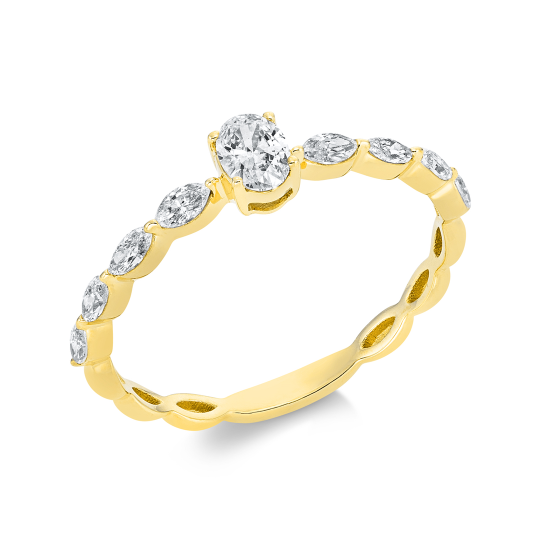 Solitaire mit Besatz Ring - 1FA14