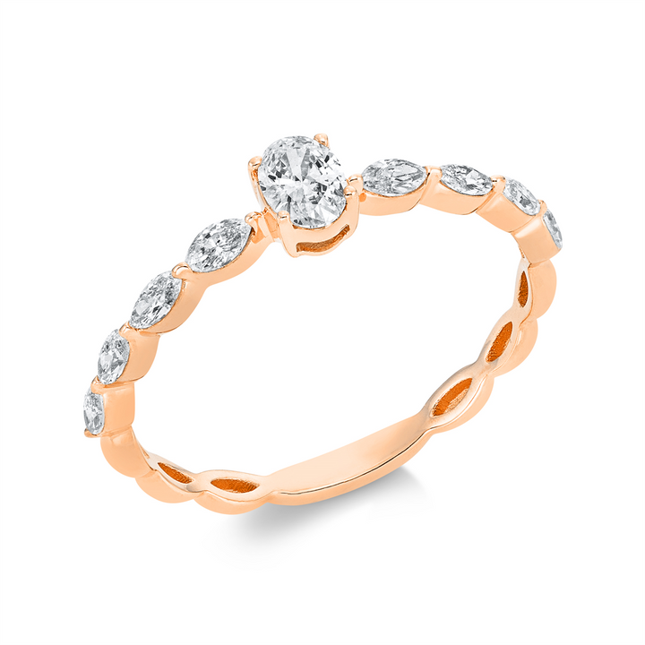 Solitaire mit Besatz Ring - 1FA14