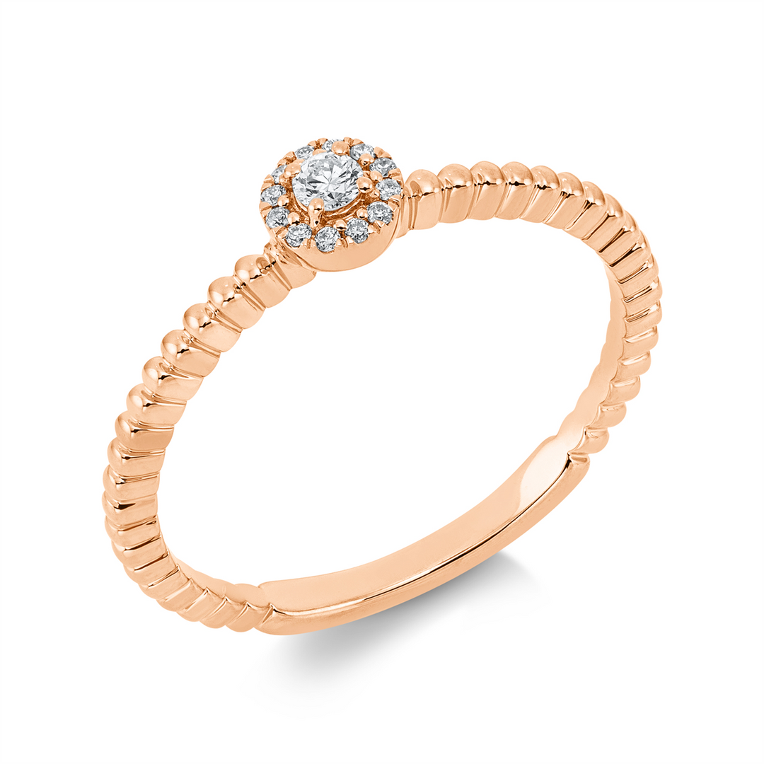 Solitaire mit Besatz Ring - 1FB02