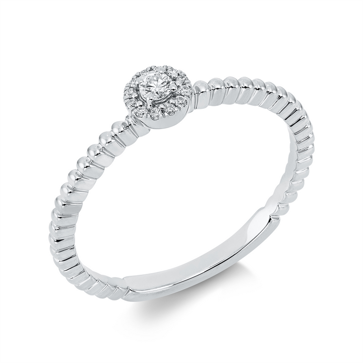Solitaire mit Besatz Ring - 1FB02