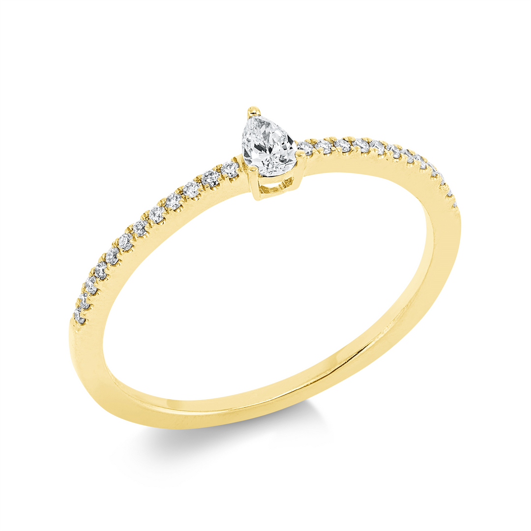 Solitaire mit Besatz Ring - 1FG74