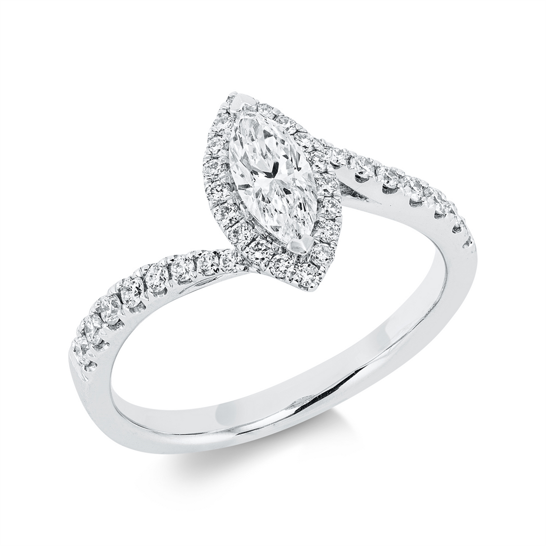 Solitaire mit Besatz Ring - 1FI15