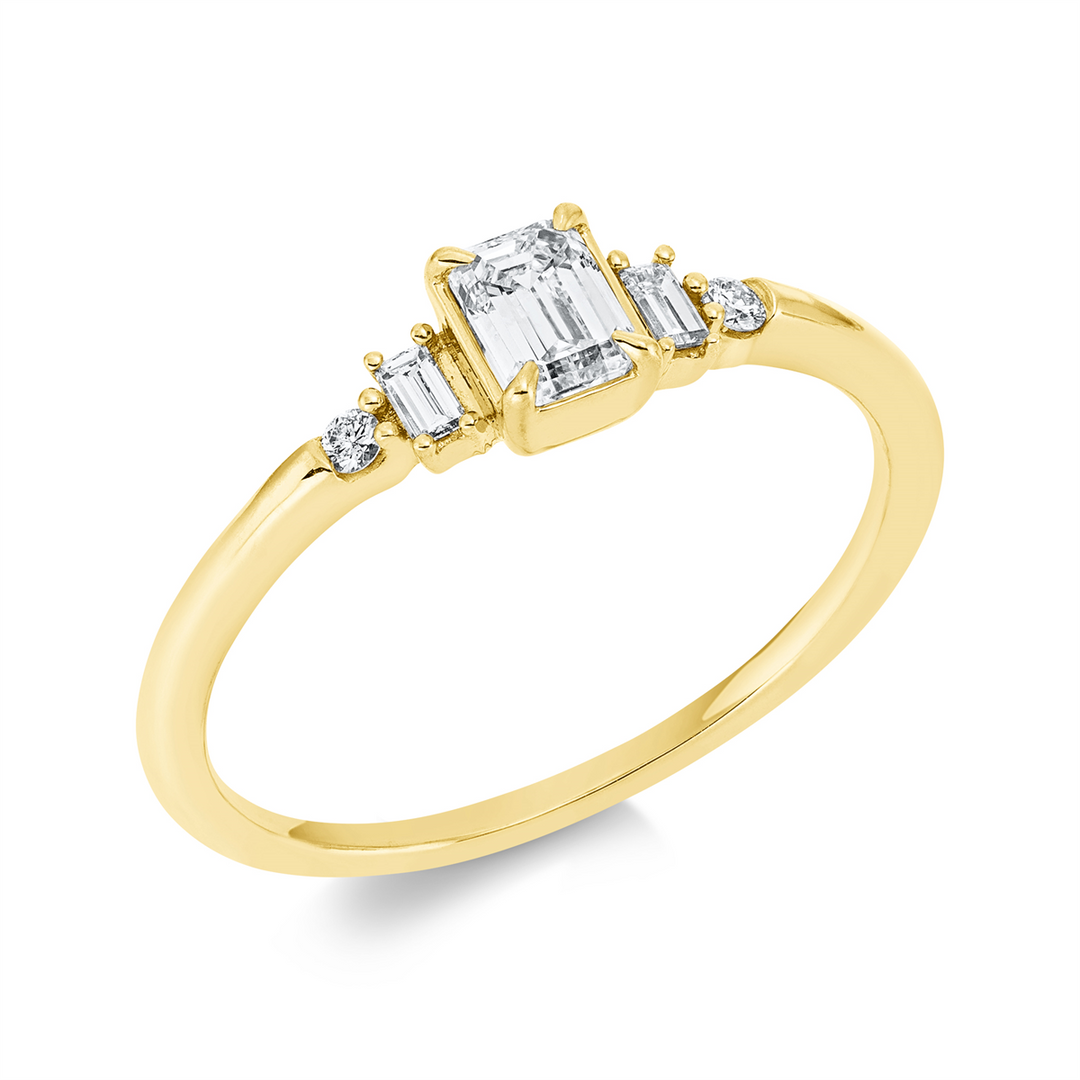 Solitaire mit Besatz Ring - 1FP25