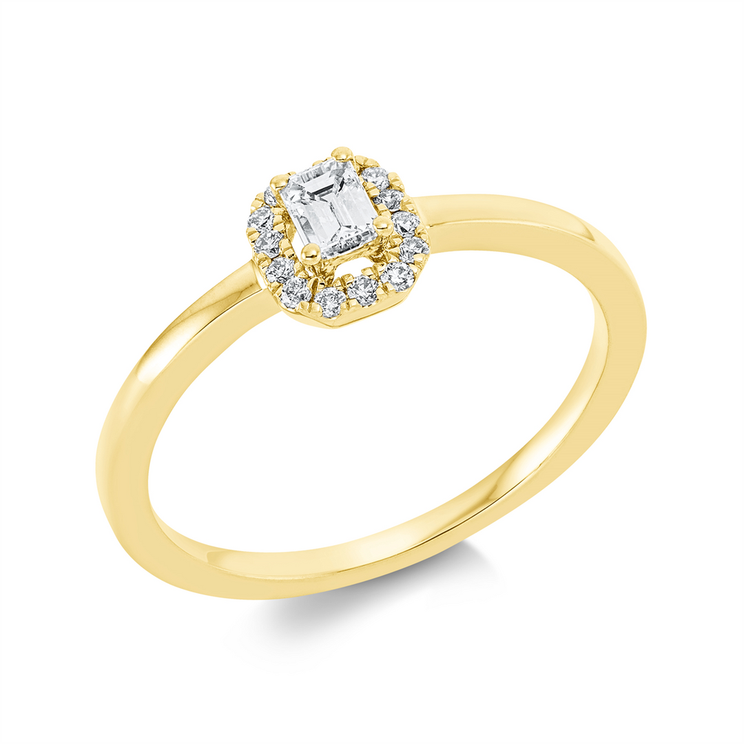 Solitaire mit Besatz Ring - 1FR09