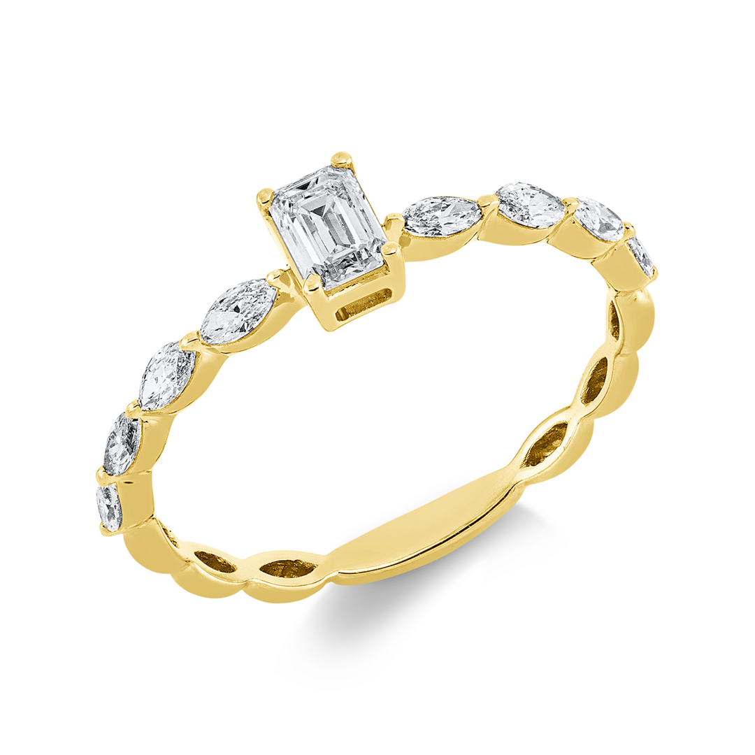 Solitaire mit Besatz Ring - 1GG47