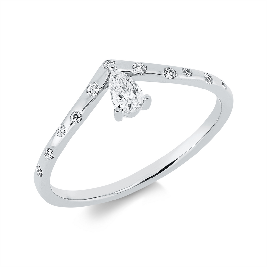Solitaire mit Besatz Ring - 1GH38
