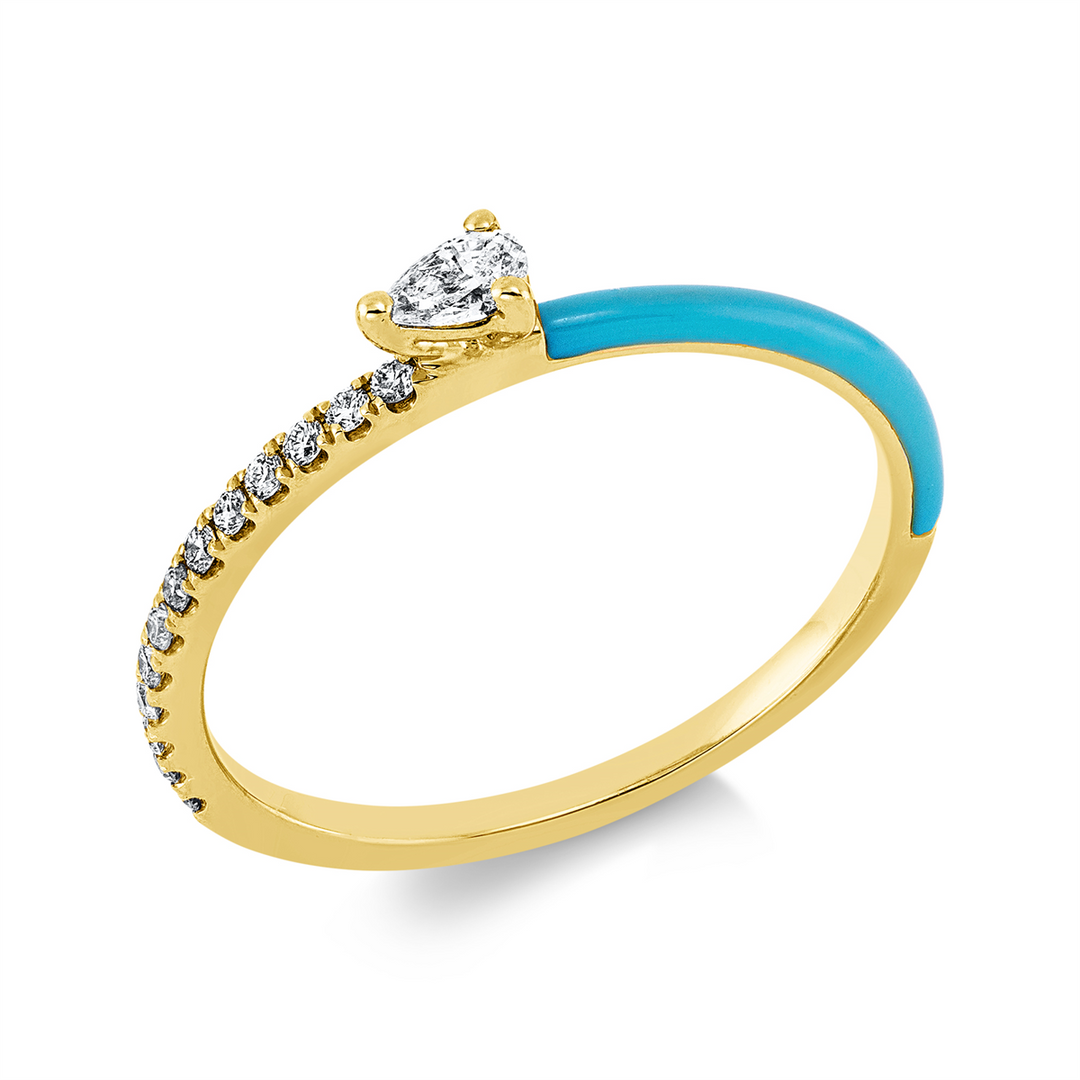 Solitaire mit Besatz Ring - 1GN17