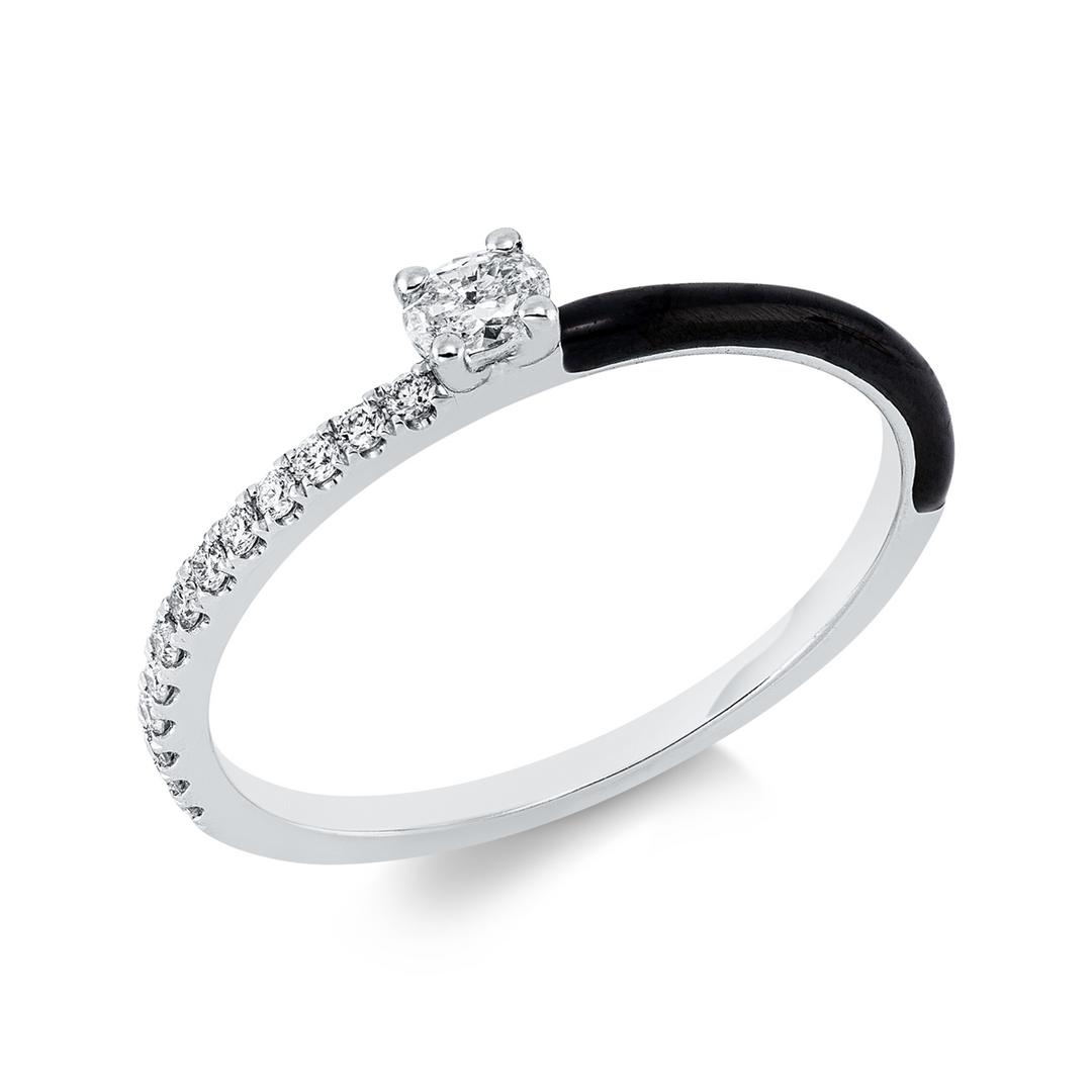 Solitaire mit Besatz Ring - 1GN21