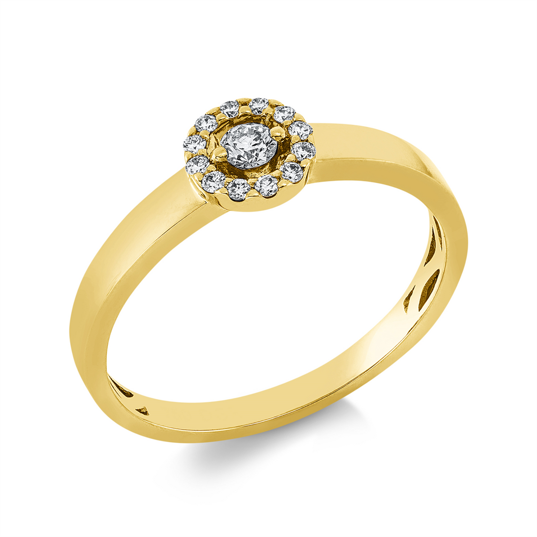 Solitaire mit Besatz Ring - 1GV35