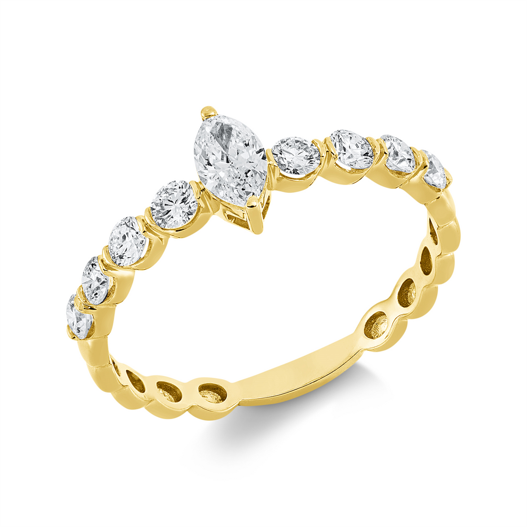 Solitaire mit Besatz Ring - 1GV87