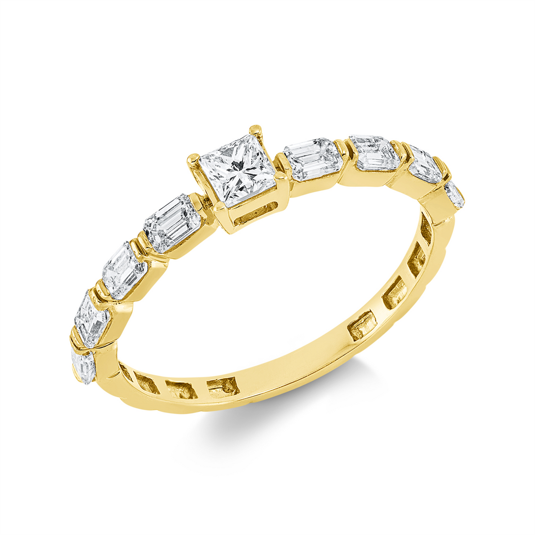 Solitaire mit Besatz Ring - 1GW40