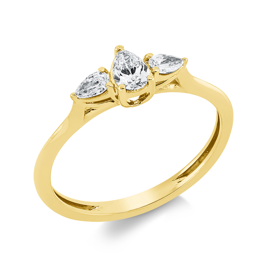 Solitaire mit Besatz Ring - 1GW51