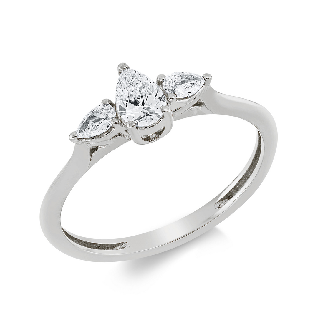 Solitaire mit Besatz Ring - 1GW52