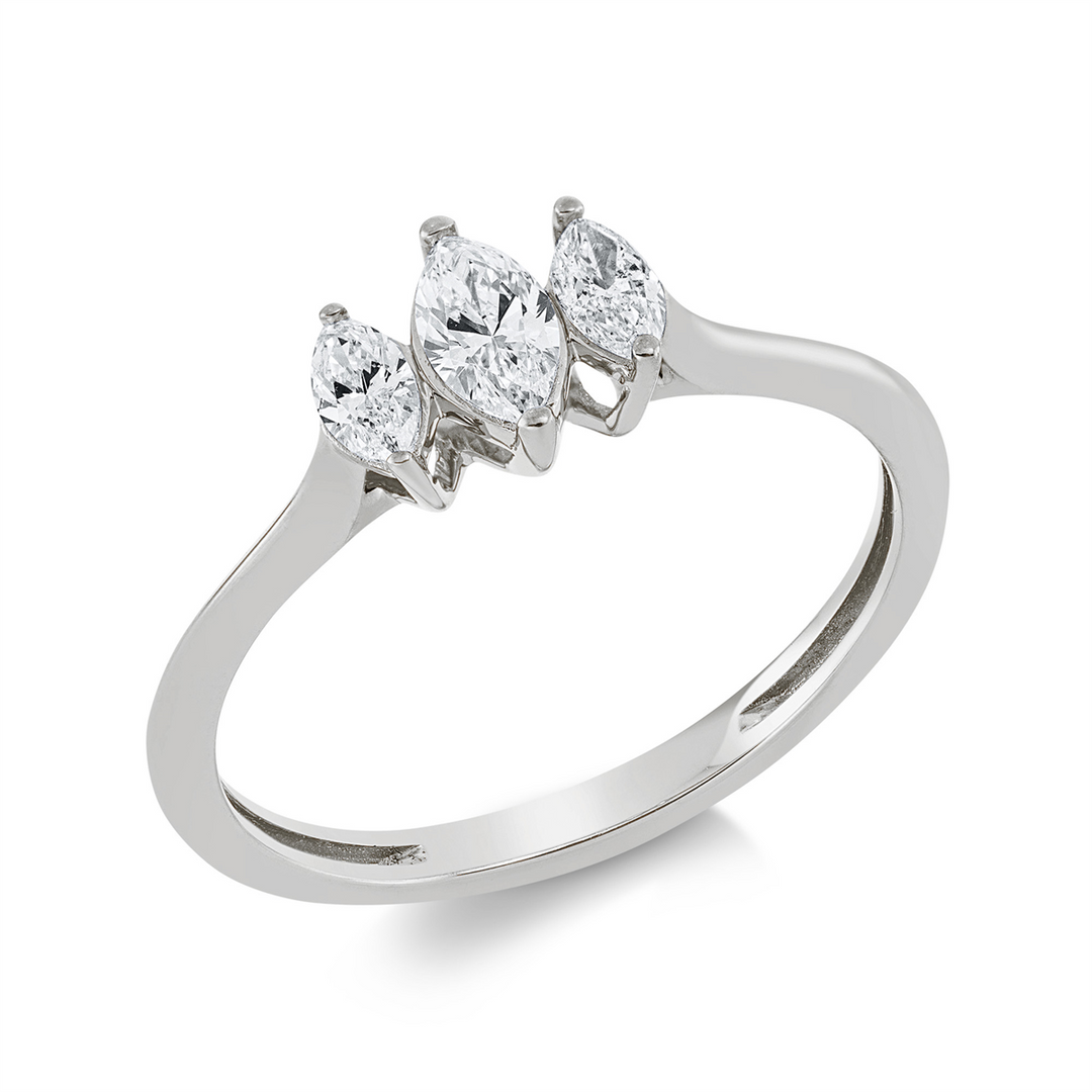 Solitaire mit Besatz Ring - 1GW55