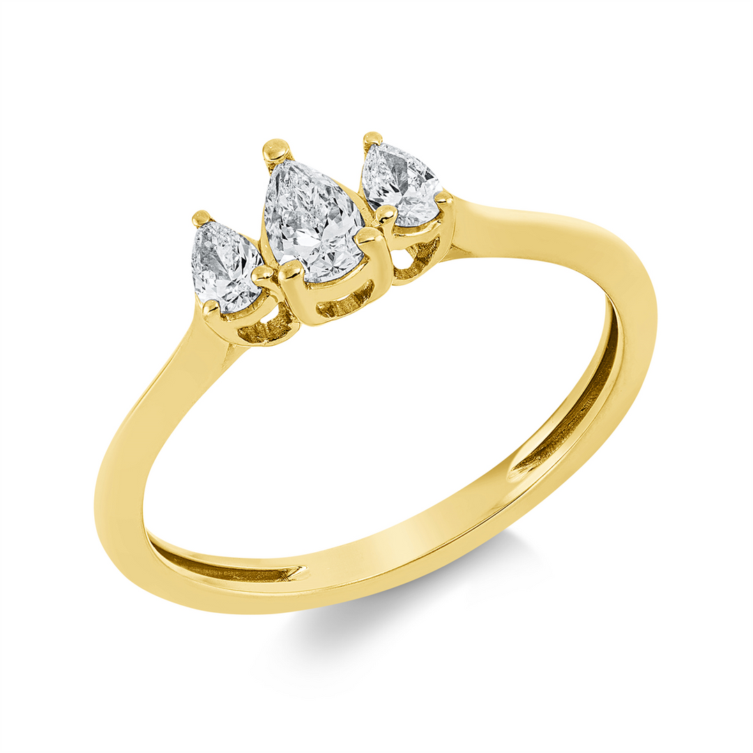 Solitaire mit Besatz Ring - 1GW57
