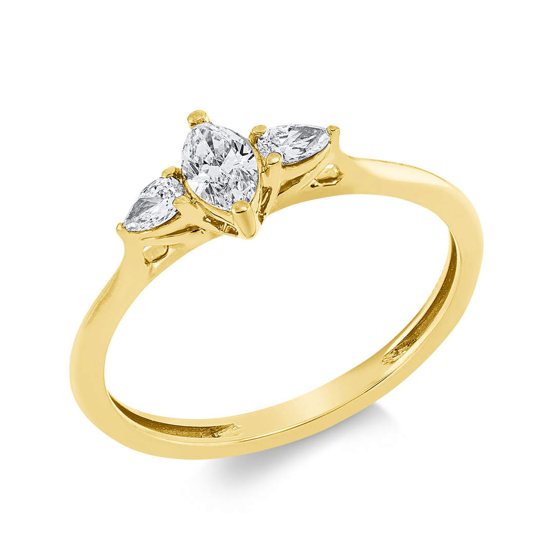 Solitaire mit Besatz Ring - 1GW64