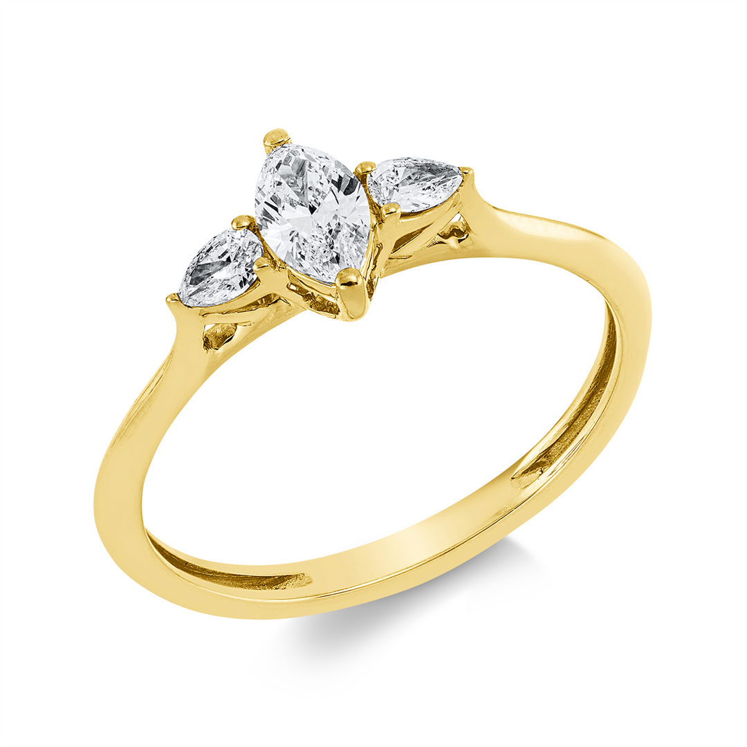 Solitaire mit Besatz Ring - 1GW65
