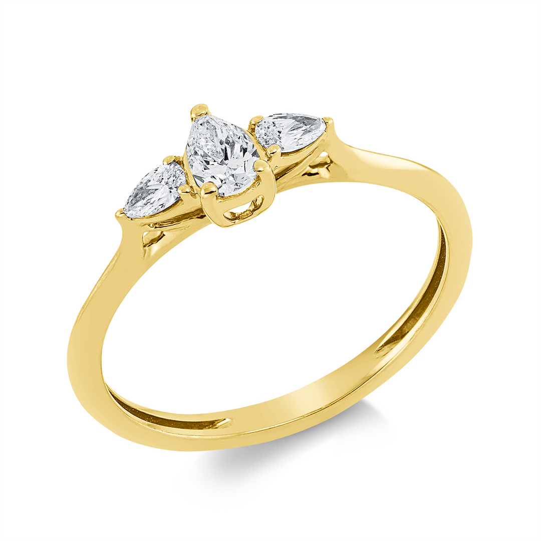 Solitaire mit Besatz Ring - 1GW66