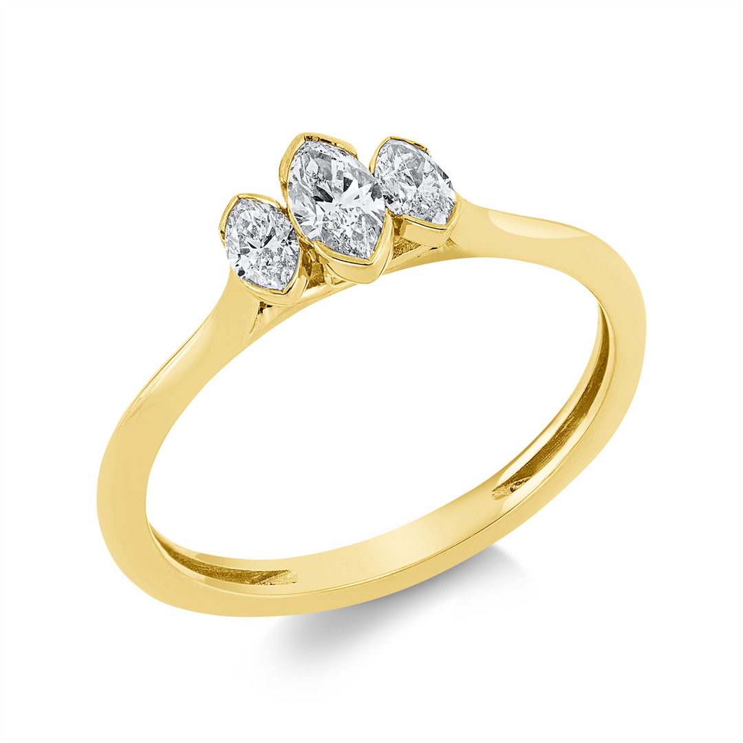 Solitaire mit Besatz Ring - 1GW95