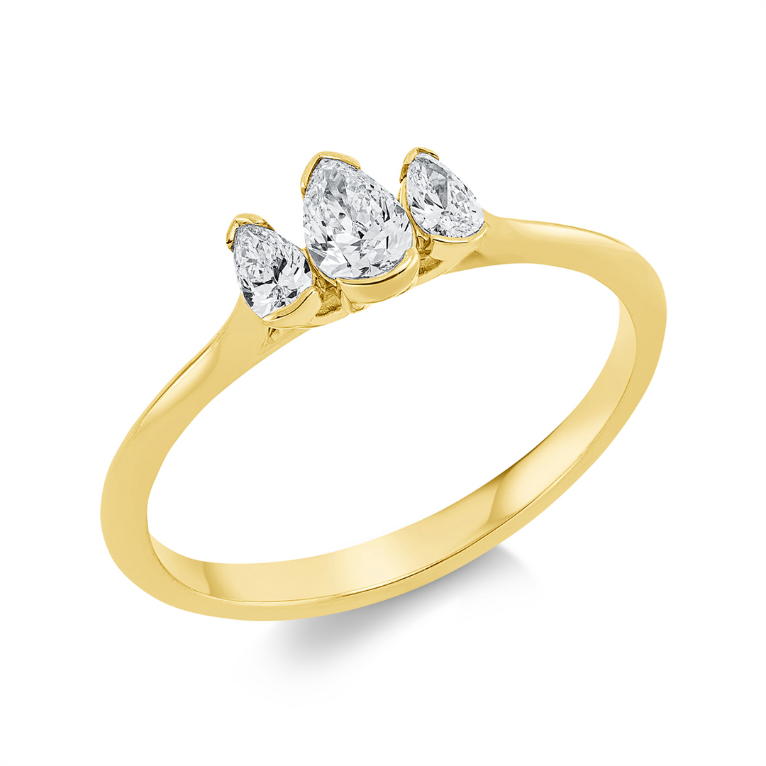 Solitaire mit Besatz Ring - 1GW97