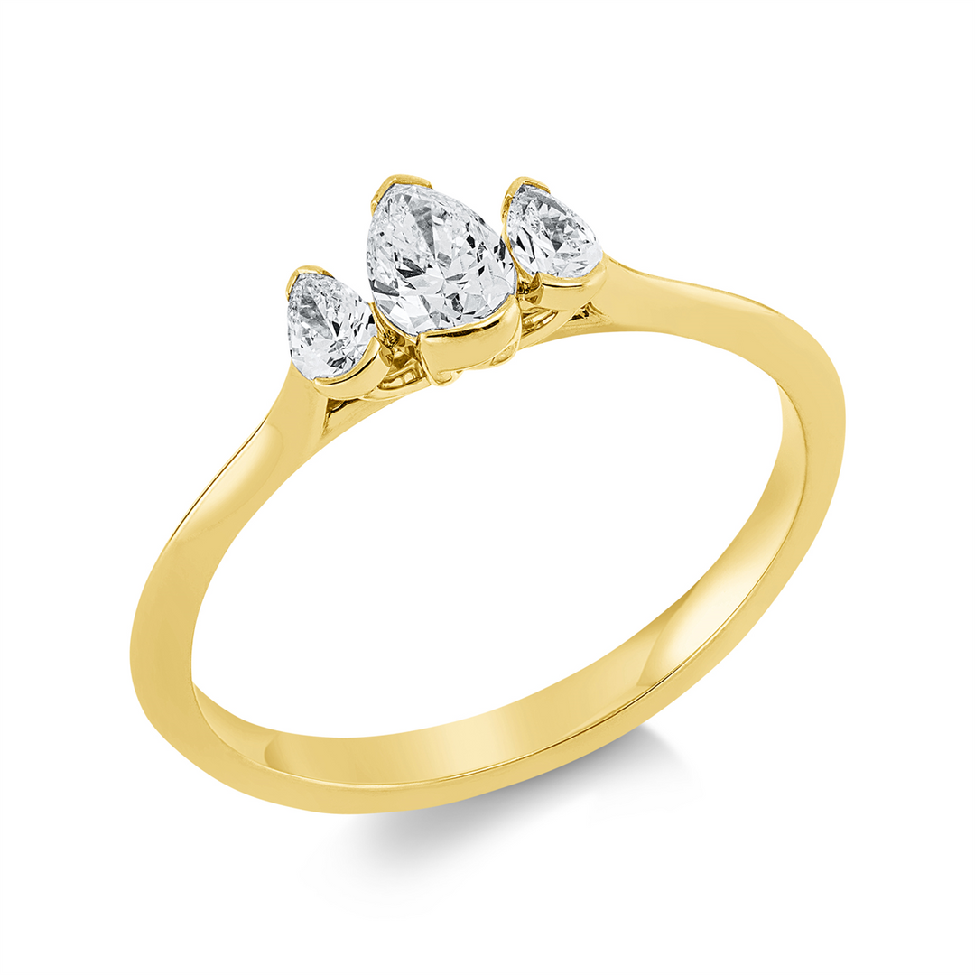 Solitaire mit Besatz Ring - 1GW98